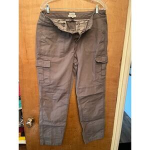 LL Bean Pants Womens 14 Reg Green Stretch Canvas Favorite Fit Mid